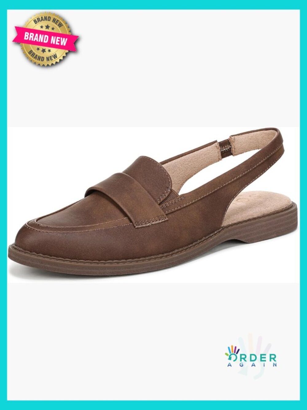 Slingback Loafers with Memory Foam Comfortable Walking Shoes ContourFIT
